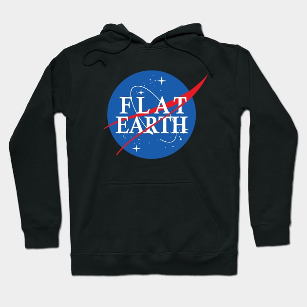 Nasa Flat Earth Logo Hoodie by Nerd_art